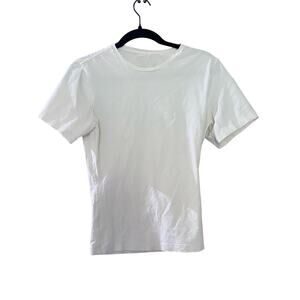 Spanx Fitted White Crew Neck Slimming T-Shirt Size Medium